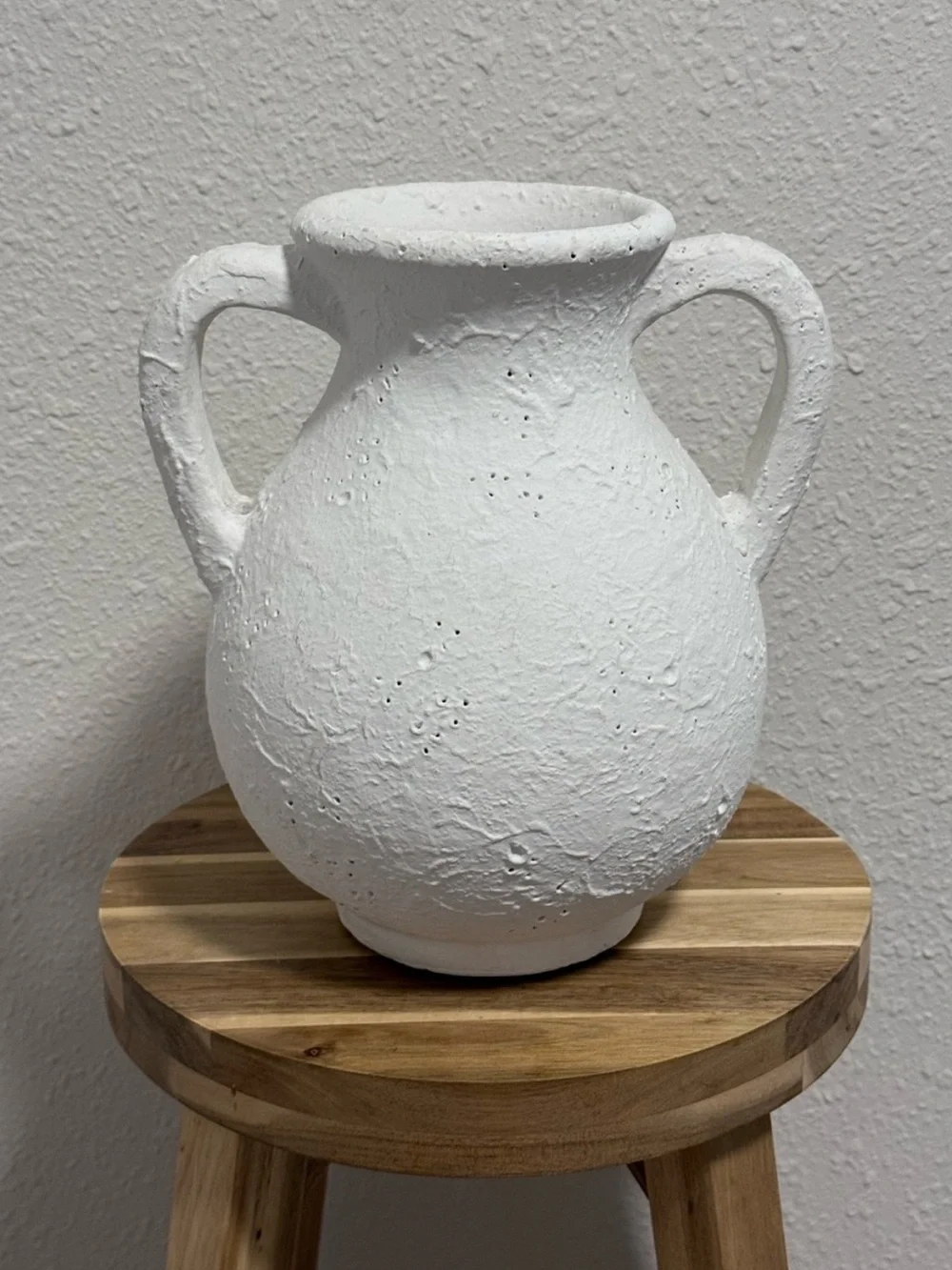 Rare Opalhouse Jungalow Handcrafted Off-White Dual Handle Ceramic Vessel